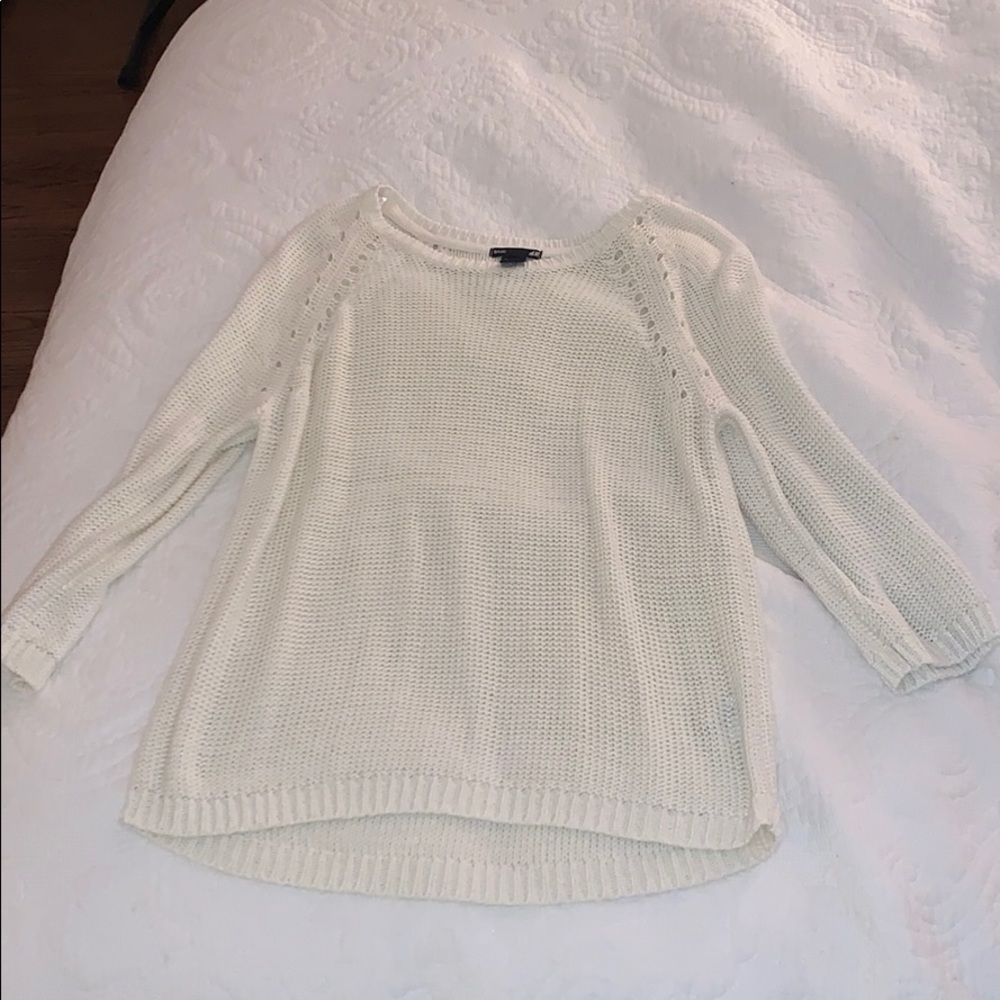 H&M Ivory Cable knit sweater